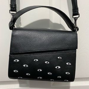 Min and Mon Anastasio Crossbody Handbag Mini All Over Eyes in Black
